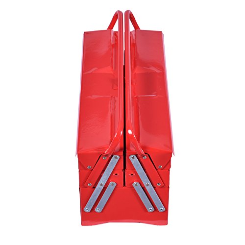 Werkzeugkasten Werkzeugkiste Werkzeugbox Werkzeugkoffer Metall rot - 3