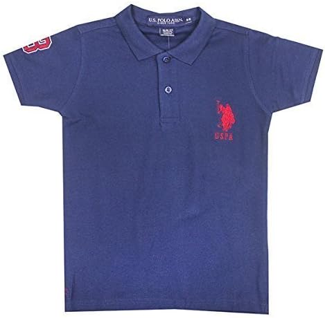 Boys USPA Motif US Polo 3 Logo Short Sleeve Collared T-Shirt Top sizes from 2 to 13 Years