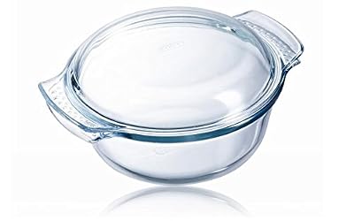 Pyrex 1040701 Cocotte Four Ronde 1L Verre Haute Qualité Couvercle Gamme Classic