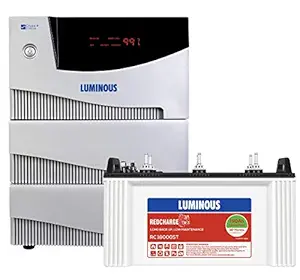 Luminous Cruze 3.5KVA Inverter with RC18000ST Battery (4 Batteries) White