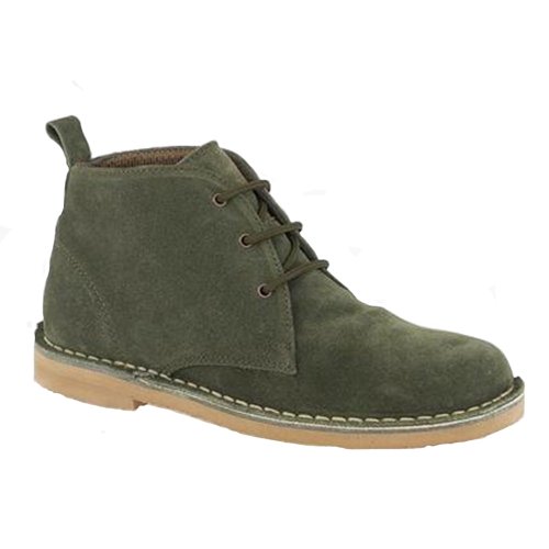 Ladies retro mod desert boots (7, green)