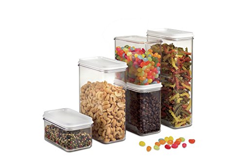 Rosti Mepal Modul Aufbewahrungsbox San 23,3 x 13,5 x 24,7 cm Set, 5-teilig, zitronengelb, 23.3 x 13.5 x 24.7 cm