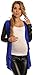 Happy Mama Women's Maternity Waterfall Cardigan Shrug Jacket Blazer Wetlook 098p (Royal Blue, 16/18)
