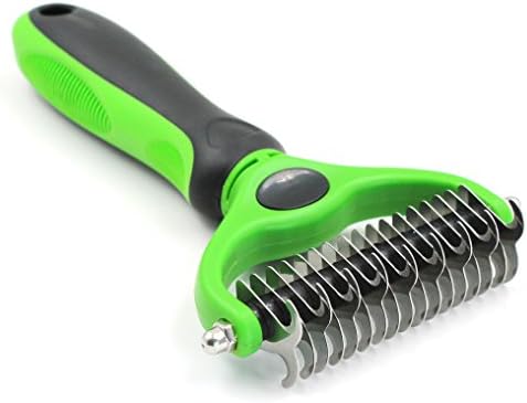 Pet Dematting Comb, JIAMEIYI Dogs Grooming Brush / Tool for Cats &amp; Dogs Gently Removes Undercoat Knots Mats