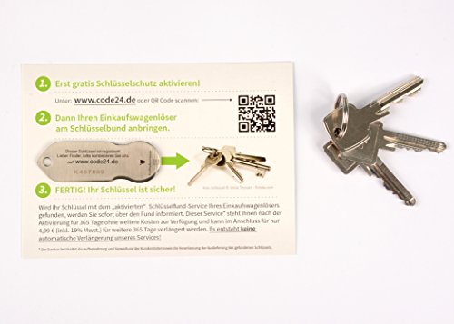 Einkaufswagenchip Smilkey „LOVE“ Edelstahl mit Schlüsselschutz - 2