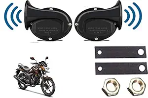 SHOP4U Skoda Type Windtone Snail Shape Horn for Hero Hunk