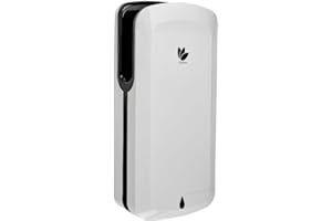 DRYFLOW High Speed Jet Force Junior Blade Hand Dryer, Quiet Eco Electric Hand Dryer, IP23 Wall Mounted (White/Black)