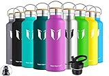 Super Sparrow Bouteille d'eau en Acier Inoxydable - Double paroi isolée sous Vide - Bouche Standard Gourde - 500ml - sans BPA Bouteilles | Pourpre