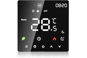 GEAKV ERYUE Thermostat for Home Touchscreen Programmable Temperature Control IP20 Protection Auto/Manual Mode Digital Thermostat for 3A Water Underfloor Heating