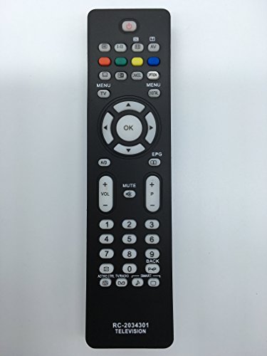 Vinabty reemplazado control remoto del televisor RC2034301/01 313923814201 para Philips 50PFP5532D 32PFL3512D 26PFL5522D 26PFL3512D 32PFL5522 26PFL7532D/12 26PFL7532D 19PFL5522D-12 32PFL5522D-12 42PFL5522D-12 37PFL5522D-12