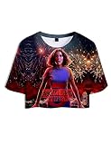 Perfecto para mujeres y niñas. Ideal para ropa casual, vacaciones, relax y senderismo. Adecuado para el uso diario Se puede dar a los adolescentes como regalo de cumpleaños o regalo de Navidad. Ringer Tee Shirt Stranger Things Camiseta Mejores Amigas Best Friend Impresión T-Shirt Manga Corta Retro Regalo Camisa Cuello Redondo Verano para Mujer.