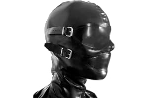 Latexmask Erotisk,SM Latex Mask Med Avtagbar Ögon- Och Munmask För Fetish Kläder Cosplay Party Nattklubbar,Dragkedja Baktill,100% Naturlig Latex,god Elasticitet,Andas,Bekväm