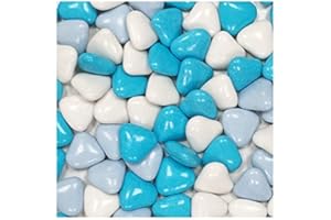 1kg Dragées Chocolat Coeur Variation bleu - Dragées Delorme Fabrication Française - Dragées Bleu Garçon Baptême Communion Qualité France