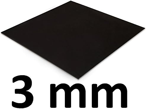 ACRYLIC sheet Black (All sizes Available - Cut-To-Size) (3 x 1000 x 750 mm)