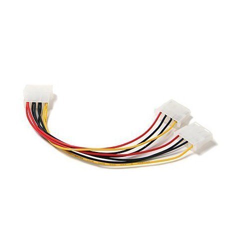 SODIAL(WZ.) Computer Molex 4 Pin Stromversorgung Y-Kabel Strom Adapter Verteiler Y-Splitter-Kabel