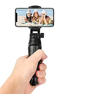 AMBLIC New Mini Tripod Stand for Mobile Attachment with 360 Degree Rotation ABS Plastic Lightweight Bracket for Vlog/YouTube Video Shooting/Photography/Compatible with All Smartphones/Camera's