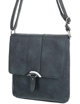 iTal-dEsiGn Damentasche Kleine Schultertasche Umhängetasche In Used Optik Kunstleder TA-B526