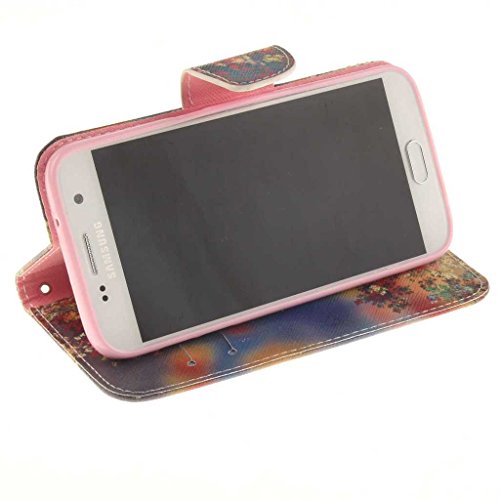 Samsung Galaxy S7 Hülle, BoxTii® Schutzhülle + Frei Hartglas Displayschutzfolie, PU Leder Hülle mit Kartenfächern Magnetverschluss und Ständer Funktion für Samsung Galaxy S7, Kratzfeste Weiche Lederhülle Flip Wallet Ledertasche Wickelfalz Handyhülle mit Silikon Rückschale Case Cover für Samsung Galaxy S7 (#9 Baum) - 3