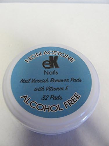 32 NON ACETONE NAIL VARNISH REMOVER PADS WITH VITAMIN E ALCOHOL FREE