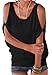 Produktbild Hippolo Frauen trägerlosen Fledermaus Lose T-Shirt Casual Jacke (XXL, Schwarz)