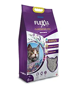 Klybeck Flexia Top Bentonite Cat Litter (Lavender) - Eco Friendly, Dust Free, Quick Clumping, 10 Litre