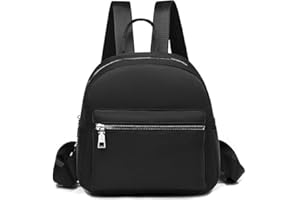 AsyinXson Noir Sac a Dos Femme Elegant Leger,Petit Sac à Dos Femme, Sac a Dos Femme Elegant Leger Pour Fille Elegant Tendance Bandoulière Impermeable pour Voyage Loisir Collège