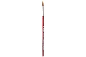 Da Vinci 5580 Series Water Colour Brush, 8, Synthetic, Red, Size 8