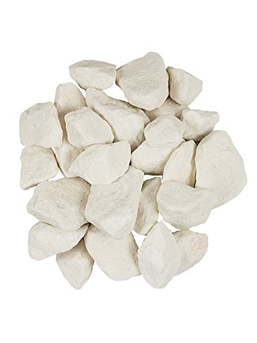 PFLANZWERK® Pflanzkübel Dekosteine Zierkies KRISTALL NATURSTEINE Weiss 5KG *Frostbeständig* *UV-Schutz* *Qualitätsware*