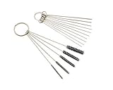 Acero inoxidable Carburador Carbono Polvo Jet Limpiador Kit de Herramientas Limpiador Set Agujas Nylon Cepillos