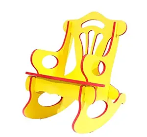 Raytrees 100% Wooden Kids Rocking Chair (Yellow) Nail Less (49 cm x 38 cm x 52 cm) 1-5 Year Old Child, Gift