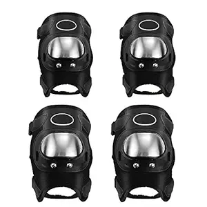 OtoRoys Alloy Steel Elbow and Knee Guard Flexible Adjustable Armor Protector Guard (Set of 4) (Half Elbow Knee Pads (Pack of4))