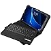 Price comparison product image Galaxy Tab A 10.1 Keyboard Case, Jelly Comb Bluetooth Keyboard Case Leather Case with Rechargeable Quiet Keyboard UK Layout QWERTY for Samsung Tab A 10.1, Built-in Battery, Black