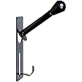 Metal Craft Customs Helmet and Jacket Hanger, Vertical Wall Mount Helmet Hook Black (2)