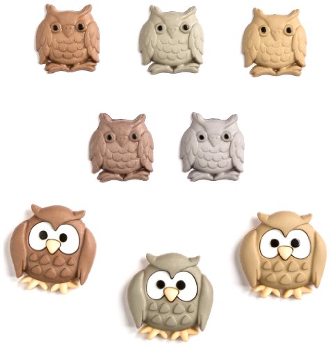 Dress It UpButton Whoo ~ 17 x 17-22 x 24 mm 8 pcs. Multicolour, 10x8x1 cm