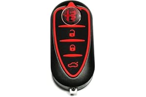 TEKLIGHT Chiave Tutti I Colori Cover Scocca + LOGO + BATTERIA CR2032 OMAGGIO per Alfa Romeo Mito Giulietta Guscio con Lama a 3 Tasti Logo Non Originale LAMA SIP22 (H)