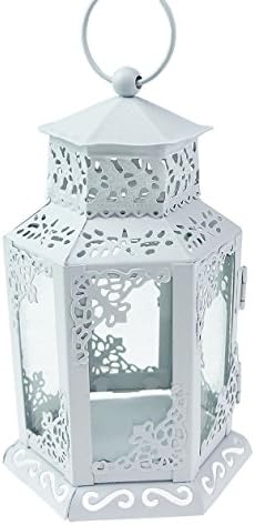 Tandi Glass Metal Candle Holder Lantern ( Mini ),White