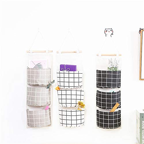 Preisvergleich Produktbild Schuhaufbewahrungsbeutel-Rack Grid doppelseitige hängende Tasche Wand Vlies Aufbewahrungstasche Schuh Unterwäsche Finishing Bag, 3 Stck. Schuh-Organisator-Halter