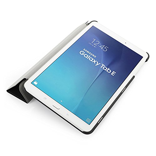 iHarbort® Samsung Galaxy Tab E 9.6 Hülle – Ultra Slim Leder Tasche Hülle Etui Schutzhülle Für Samsung Galaxy Tab E 9.6 Zoll T560 T565 Case Cover Holder(Galaxy Tab E 9.6, schwarz) - 4
