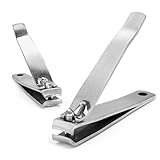 Precision Nail Clipper Set By Malva Belle - Toenail and Fingernail Clippers - Best Nail Cutter - Effortless Clipping of Thick Nails - Cute Pink Packaging - Perfect Gift for Women and Girls