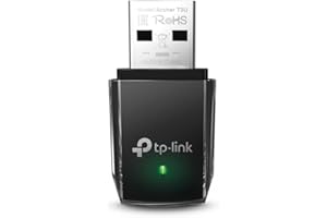 TP-Link Archer T3U - Adaptador Wi-Fi AC1300, Receptor Wi-Fi, Doble Banda 5GHz (867Mbps) y 2GHz(400Mbps), MU-MIMO, USB 3.0, Tamaño Mini, Color Negro