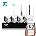 Produktbild leshp 4 Kanäle 1080 P kabellose NVR WIFI CCTV Kamera Sicherheit Wasserdicht Plug-in Night Vision System App Alarm