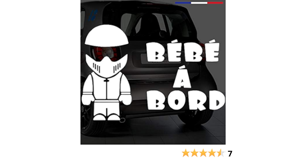 Sticker Bebe A Bord Pour Voiture Motard A Bord Cm Blanc Anakiss Amazon Fr Bebe Et Puericulture