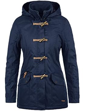 DESIRES Brooke Damen Winterjacke Dufflecoat Parka mit hochabschließendem Kragen und Kapuze aus hochwertigem Material