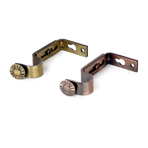 WINOMO 2ST drapierung Gardinenstange Halterung verstellbar 18-22mm - 8