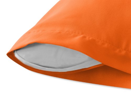 4er Pack zum Sparpreis – Microfaser-Kissenhüllen – Wohndekoration in schlichtem Design – 8 modernen Uni-Farben und 3 Größen, 40 x 40 cm, terra - 6