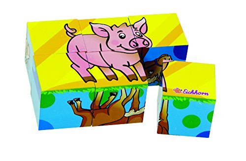 Eichhorn 100005481 - Eichhorn - Bilderwürfel Klein, 6 Motive, FSC 100%,