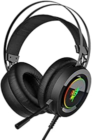 Redgear Cloak Wired RGB Wired Over Ear Gaming Headphones with Mic for PC