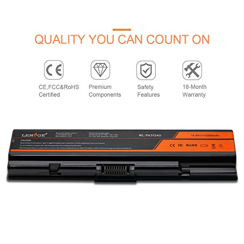 LENOGE Ersatz Hochleistung Akku Li-ion Laptop Batterie Für Toshiba Satellite A200 A205 A210 L305 L500 PA3534U-1BAS PA3534U-1BRS 5200mAh - 3