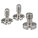 Produktbild FLAMEER 2X 1/4"D Ringschrauben + 1x 1/4" Flachkopf Befestigungsschraube Für Stativ QR Platte