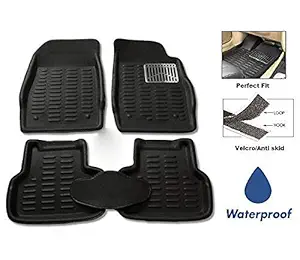 BJN Plastic 3D Car Floor/Foot Mats for Old Verna 2006-2010 Models, Black